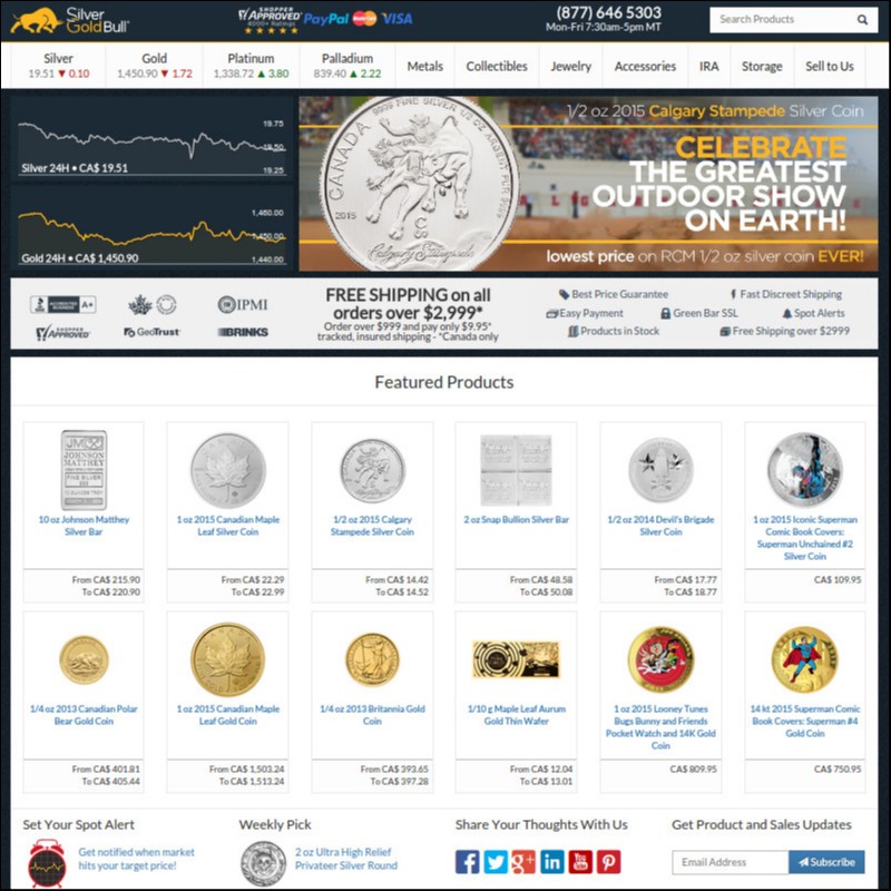 Silver Gold Bull Website